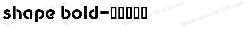 shape bold字体转换